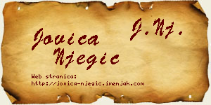 Jovica Njegić vizit kartica